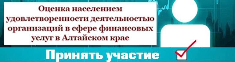 Анкета обудовлетворенности жителей региона доступностью и качеством финансовых услуг.